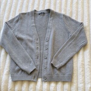 Brandy Melville Light Gray Button-Up Cardigan